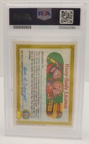 1985 GARBAGE PAIL KIDS, TOMY Tomb #36b - Award, Matte, OS1 - PSA NM, GPK - Bild 2 von 2
