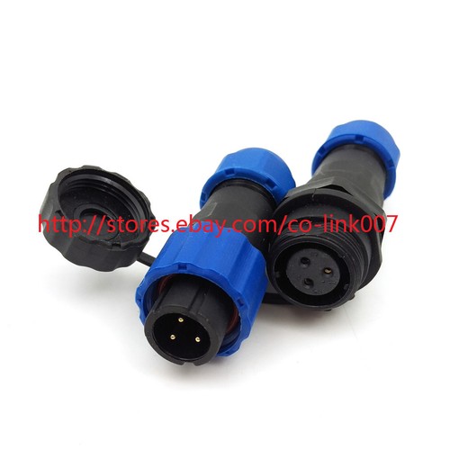 SD13 3pin Waterproof Connector, IP68 High-voltage 380V 10A AC/DC Power Plug - Afbeelding 1 van 7