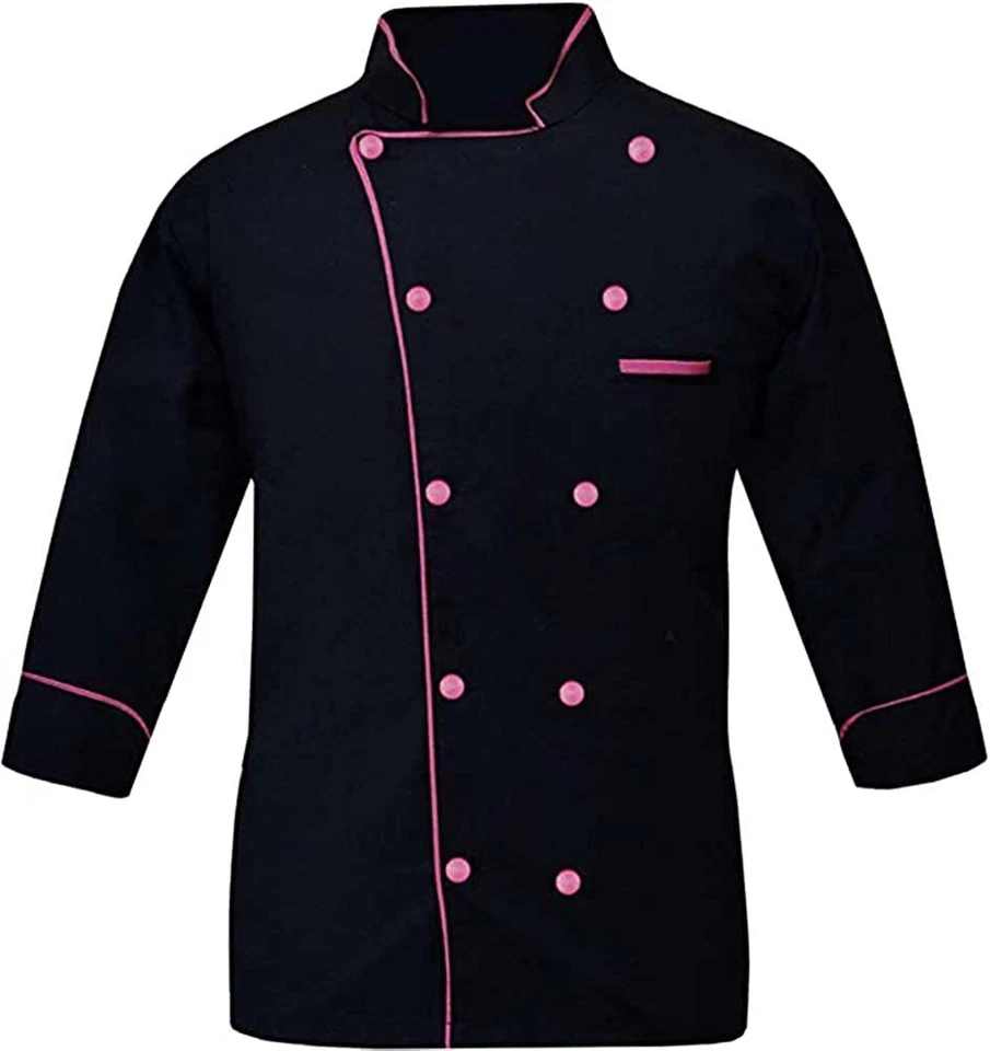 Chef Works Coat Poly Cotton Double Breasted Jacket Multi-Colored Kitchen Uniform - Image 4 of 4
