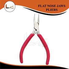 FLAT NOSE Jaws Pliers 5" With V-SPRING Jewelry Making Repair Tools Hobby Craft