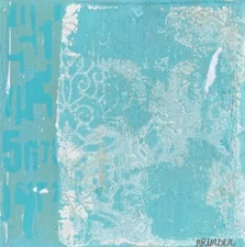 Abstract Painting on Paper, Numeric Painting, Acrylic Painting, Modern Painting