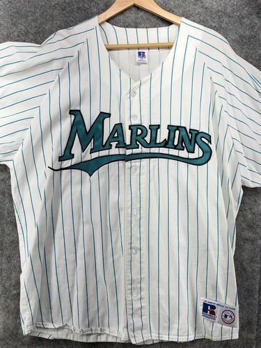 Vintage 90s Florida Marlins Team Jersey Russell Athletic Mens XXL USA Cotton - Picture 3 of 13