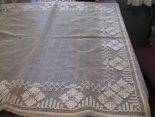 TAN TABLE TOPPER 36" BY 38" SQUARE HOLES