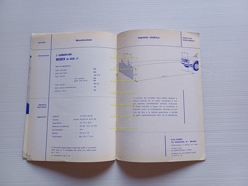 Alfa Romeo Giulia Sprint GT Veloce 1967 ALLEGATO manuale uso libretto originale - Picture 5 of 6