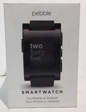 pebble smart watch black