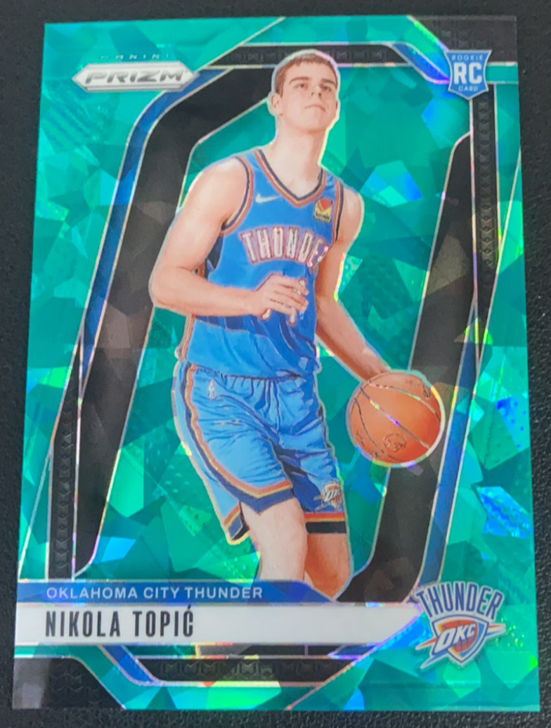 Nikola Topic 2024-25 Panini Prizm 024/225 Teal Cracked Ice RC Thunder #230