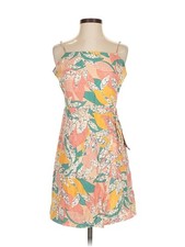 Nine West Women Orange Cocktail Dress S