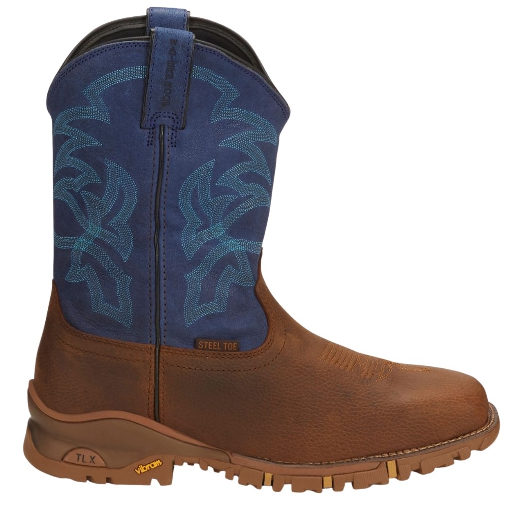 Tony Lama Roustabout 11 Inch Waterproof Steel Toe Work Mens Blue Brown TW5010 48790₽