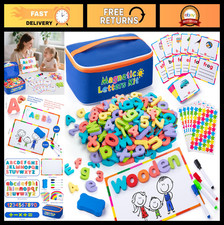 Magnetic Alphabet Letters Set - 310 Pcs with Board  Organizer Bag, Educational