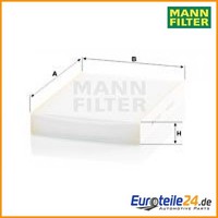 Filter, Innenraumluft MANN-FILTER CU27009 FüR Renault Opel