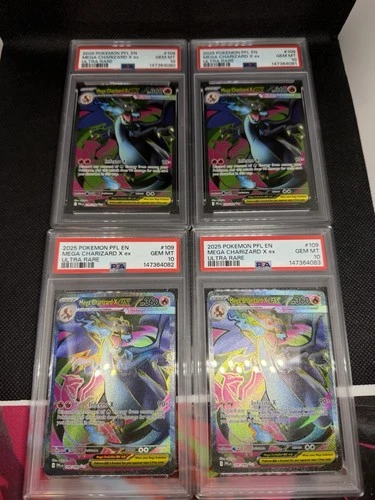 4x Mega Charizard X ex 109 Ultra Rare Phantasmal Flames  PSA 10 subsequential Gr