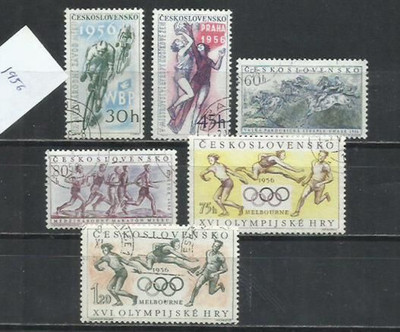 0425B-CHECOSLOVAQUIA REPUBLICA CHECA 1956 855/857B SERIE COMPLETA DEPORTES