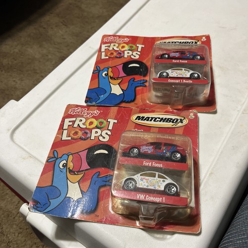 Matchbox Kellogg's Froot Loops Collection 2-Pack-Ford Focus & VW Concept 1 2 LOT - Picture 1 of 6