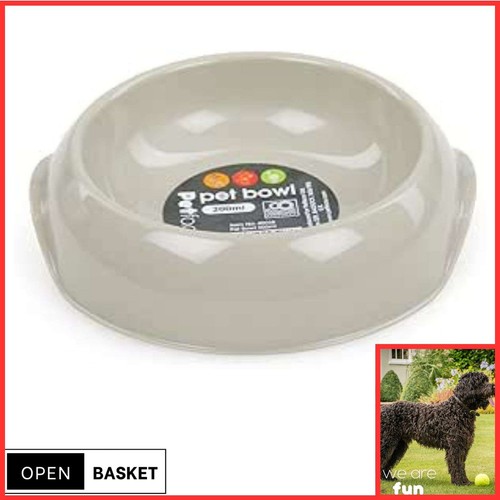 Plastic Dog Cat Pet Bowl Food Water Feeding Dish Feeder 200ml (Any One Supplied)