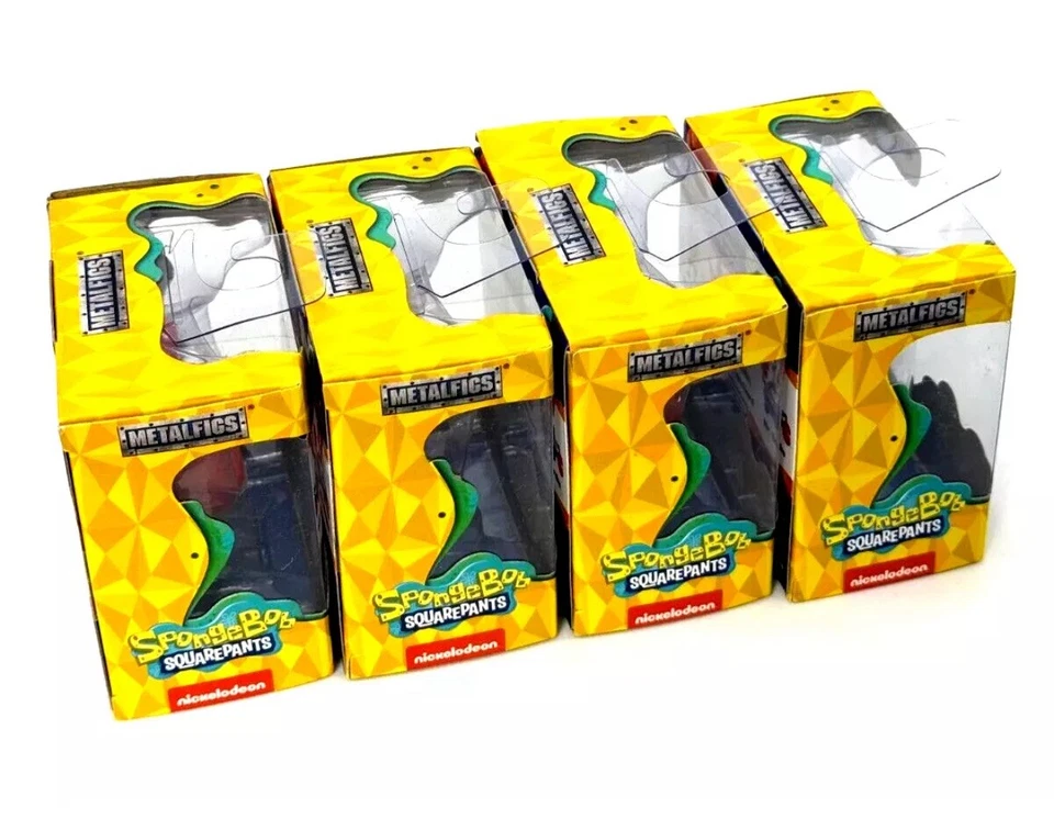 Bob Esponja Pantalones Cuadrados Figuras de Metal Juego Completo de 4 Figuras Fundidas a Presión Juguetes Jada NUEVO Foto 3 de 4