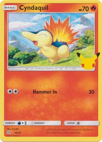 Pokemon Card - McDonalds 2021 Promo 10/25 - CYNDAQUIL - NM/Mint