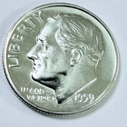 1959 PROOF~Roosevelt Dime~LOW Mintage~90% Silver~Great Details Free Ship #7514