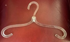 Fancy MCM Lucite Acrylic Clothes Hanger Vintage w Knot 15 1/2  wide