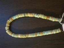 Arizona Turquoise Heishi Disc Bead Strand 16in 92g 11.5-13.5mm