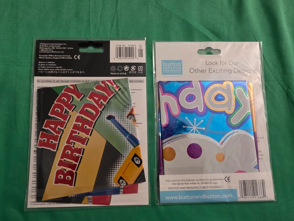 Bulldozer Camión 2 Globos 6 Linternas Bolsas de Botín 1er Cumpleaños Fiesta Regalo Lote de 8 A Foto 3 de 4