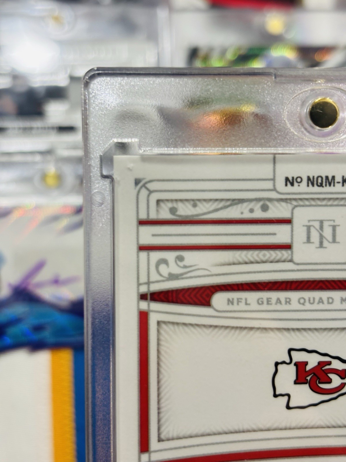 💥2025 National Treasures Quad Materials KC Chiefs - Mahomes, Jones, Worthy view 8