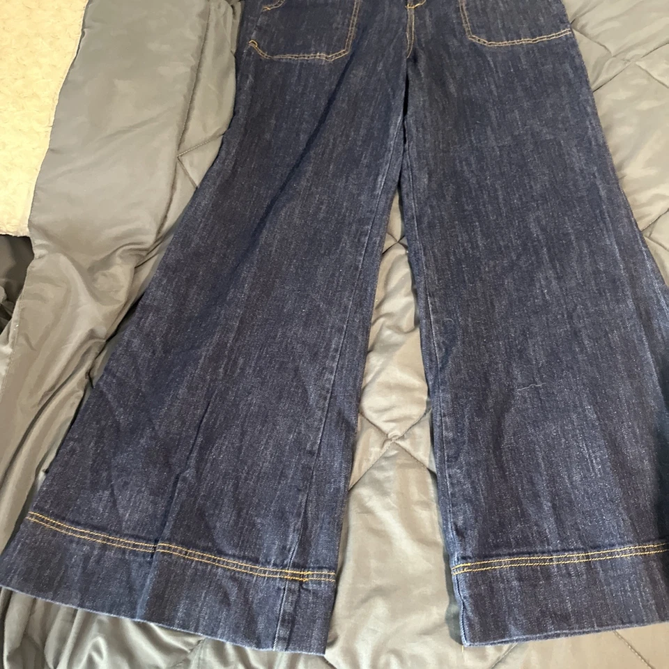 Pilcro and The Letterpress Anthropologie 尺寸 30 Flare Button Fly Flare Dark — 第 2/4 张图片