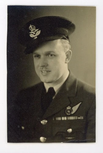 RCAF Military vintage snapshot photo ww2 World War Two Man in uniform
