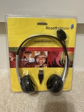 NEW - Rosetta Stone Headset Microphone USB For Language Learning Software