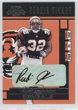 2001 Playoff Contenders Rookie Ticket Rudi Johnson #173 Auto 4hj