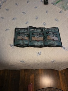 New Raw Rewards Treats For Dogs & Cats Freeze Dried Chicken Liver Set Of 3 Bags 