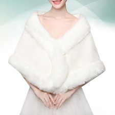 Bride Plush Shawl Winter Warm Cappa Wedding Dress Accessories Bridal Shawl