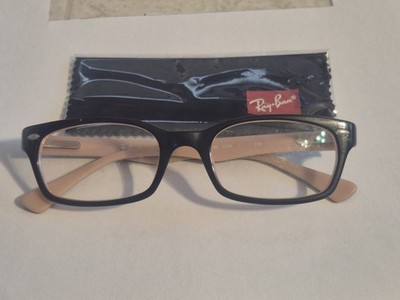 Ray-Ban Womens Black Pink Rectangular Eyeglasses FRAMES - RB5150 5024