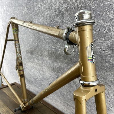 Vintage Sekai 2400 Lugged Steel Road Bike Frame 53 cm Tange Japan