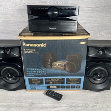 Panasonic SC-UX100 CD Stereo System 300W Bluetooth USB FM Mini Hi-Fi CIB Working