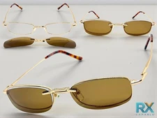 Mens Classy Elegant Optical EYE GLASSES Stainless Steel Frame & Magnetic Clip on