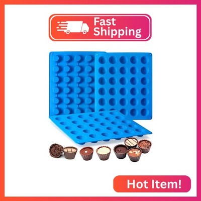 Sidosir 3pcs Peanut Butter Cup Mold, Silicone Mini Tart Pan for Bite Size Fat Bo