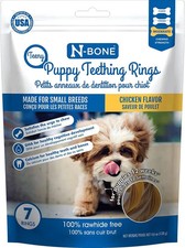 N-Bone Teeny Puppy Teething Rings, Chicken Flavor, 7 Count, Rawhide-Free