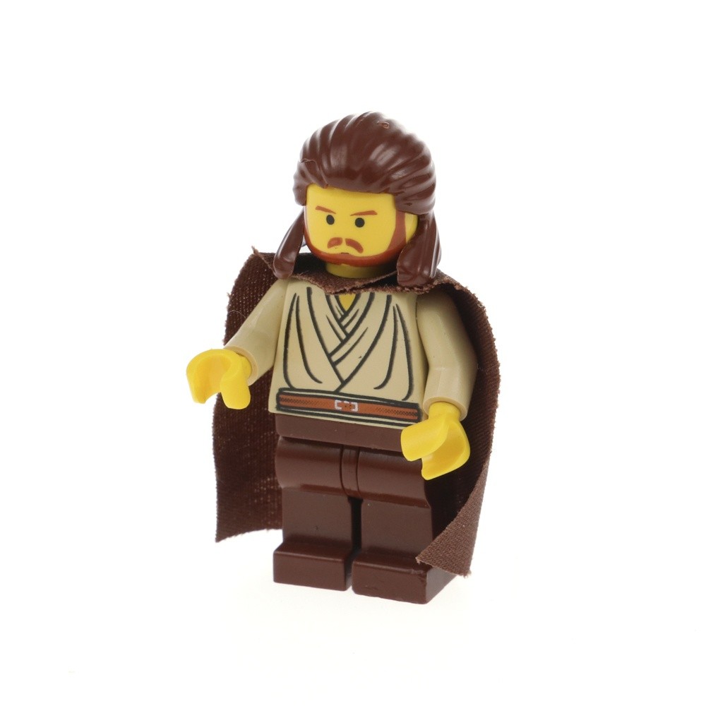 1X Lego Minifigure Star Wars B-Ware Used Qui-Gon Jinn Hair Cape SW0027