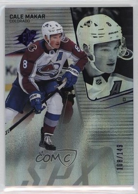 2022-23 SPx Colored Holofoil 108/149 Cale Makar #18 16uz