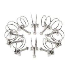 10Pcs Stainless Steel Hose Clamps Pipe Clamp Pipe Tube Clamps Wire Hose Clamp