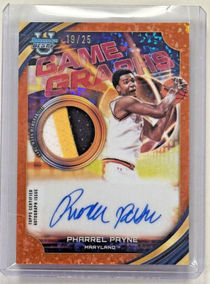 2025/26 Bowman's Best U Orange Game Graphs Patch Autograph Pharrel Payne #/25 SP