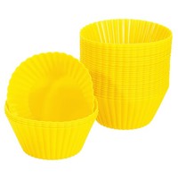 36 StüCk Silikon Cupcake BackföRmchen,Antihaft-MuffinföRmchen (Gelb)