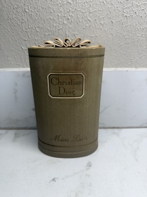 Christian Dior Vintage 50s Miss Dior Parfum Baccarat Bottle Amphora Empty W/ Box