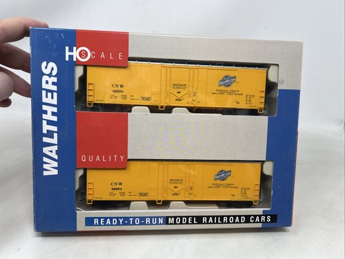 WALTHERS # 932-23451 HO C&NW LADO LISO NORTEAMERICANO 50' CAJA COCHE PAQUETE DE 2 | Zustand: New