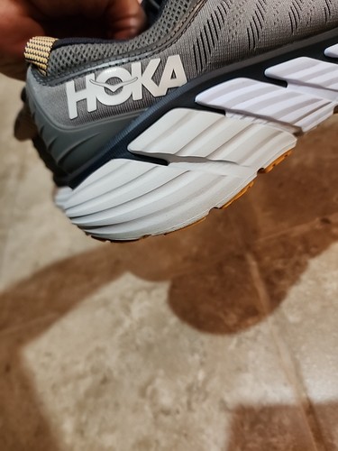 HOKA Men's 8.5D Gaviota 3 Road Running Shoes in Charcoal Gray/Ombre Blue - Picture 7 of 17
