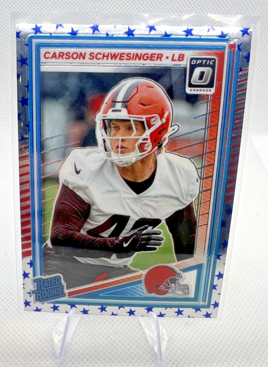 2025 Panini Donruss Optic Carson Schwesinger Rated Rookie Stars Prizm #217