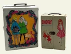 1967 & 1969 Barbie & Skipper Doll Trunk Lot With Vintage Clothes & Accessories