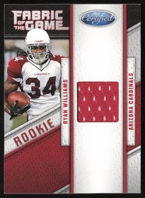 Ryan Williams 2011 Certified Rookie Fabric of the Game /250 #20 Cardinals