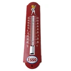 Vintage Esso Gas Station Sign - Service Pump Ad Sign on Porcelain Thermometer