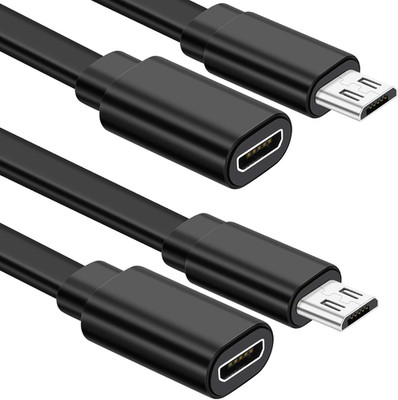 Sumind 2 Pack Micro USB Extension Cable 10 Ft/ 3 Meters Male to Female Extender